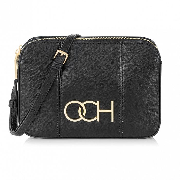 Чорна жіноча сумка з логотипом OCHNIK