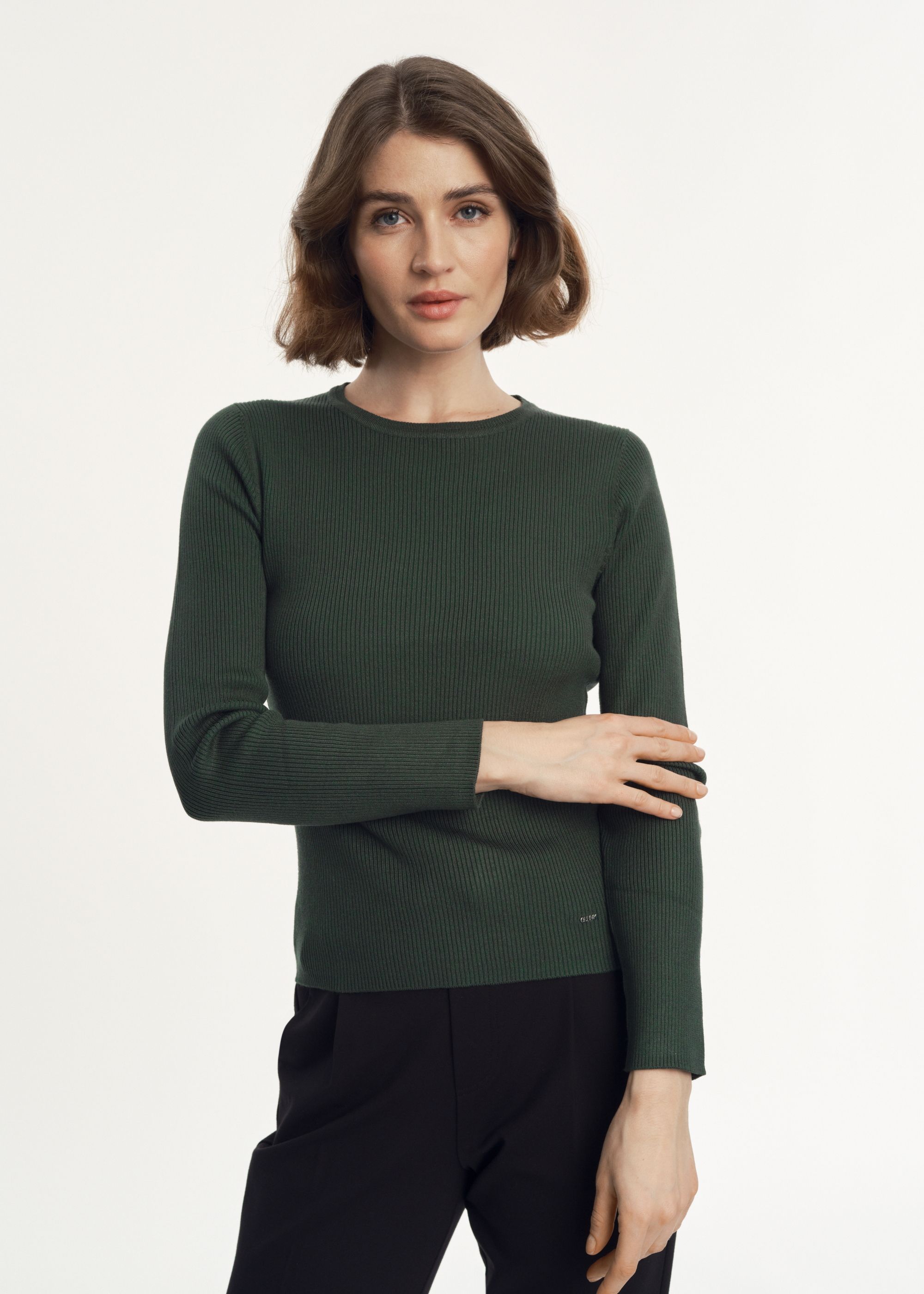 Жіноча блузка темно-зеленого кольору