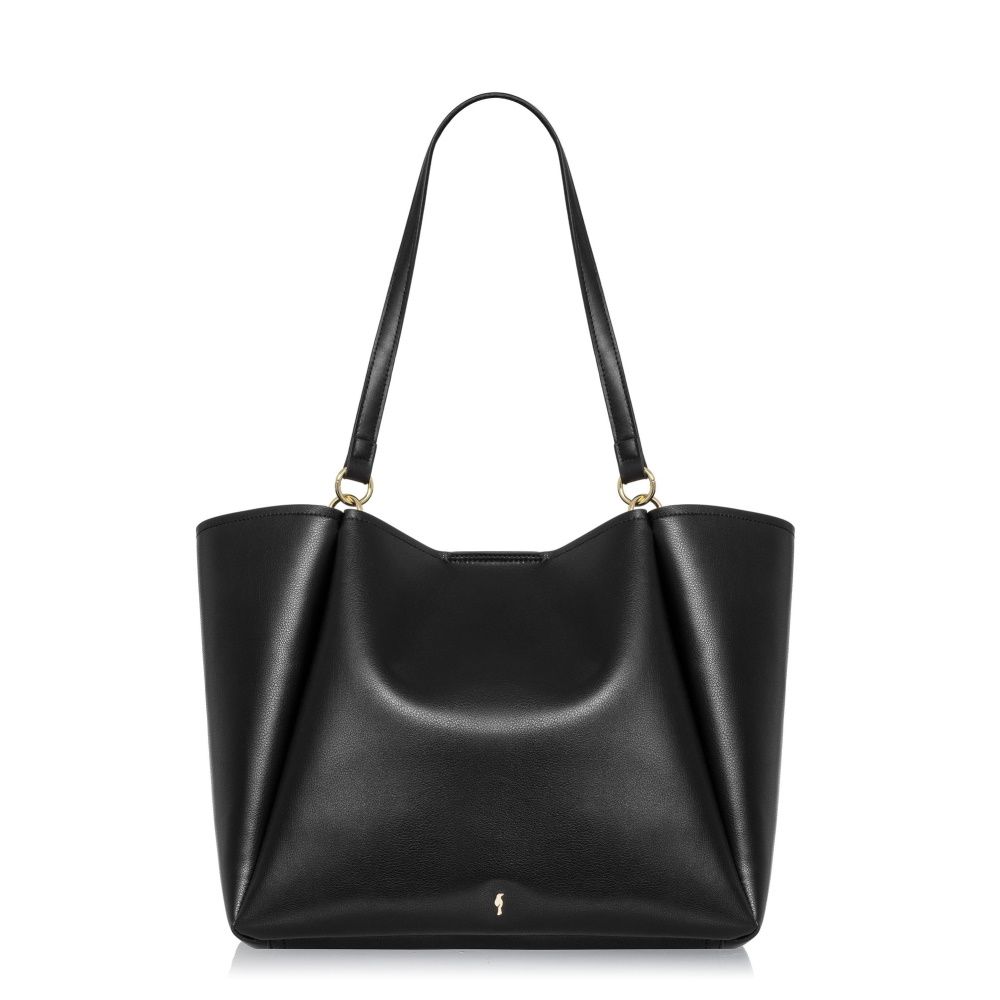 Чорна жіноча сумка-шоппер