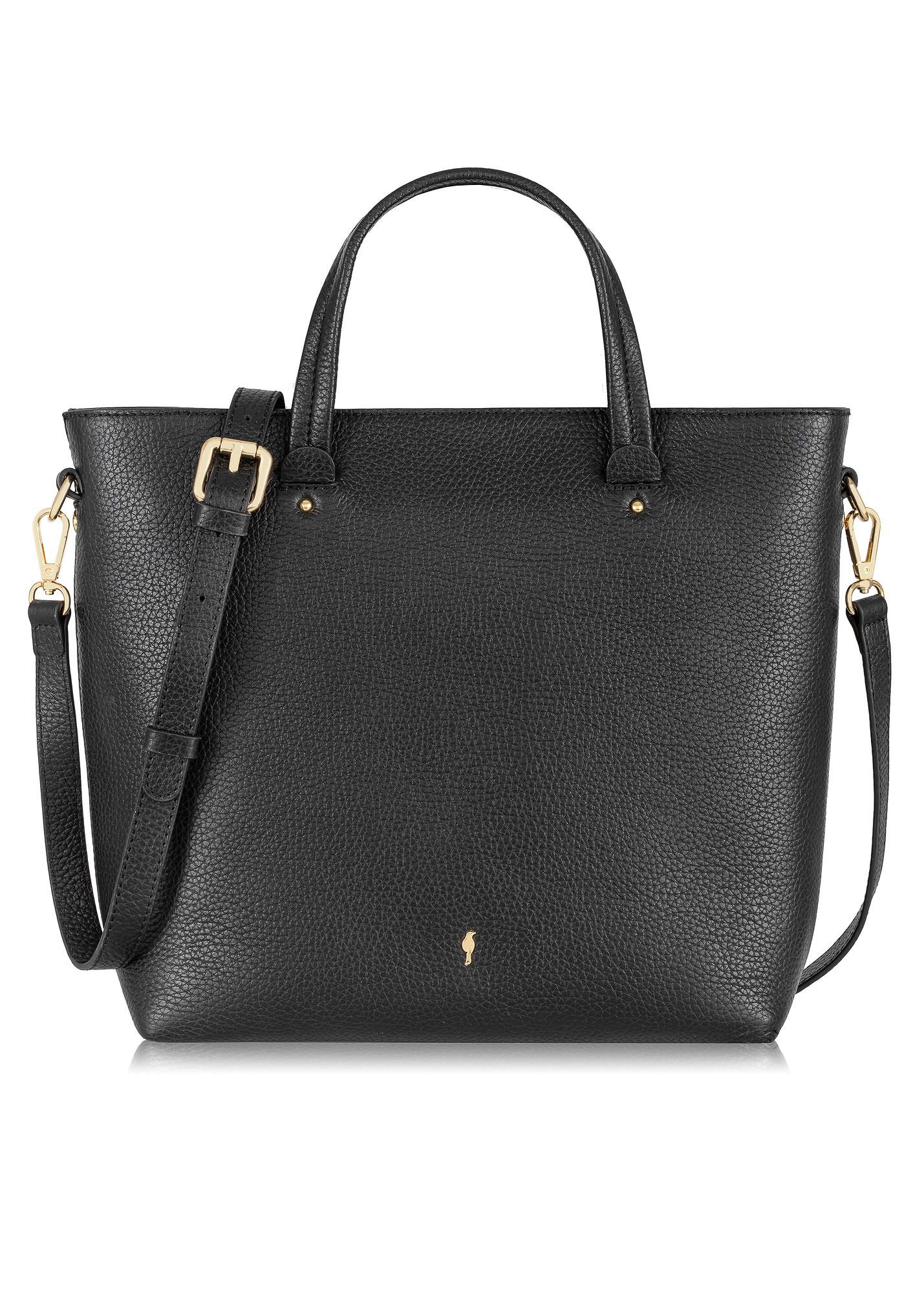 Жіноча чорна шкіряна сумочка