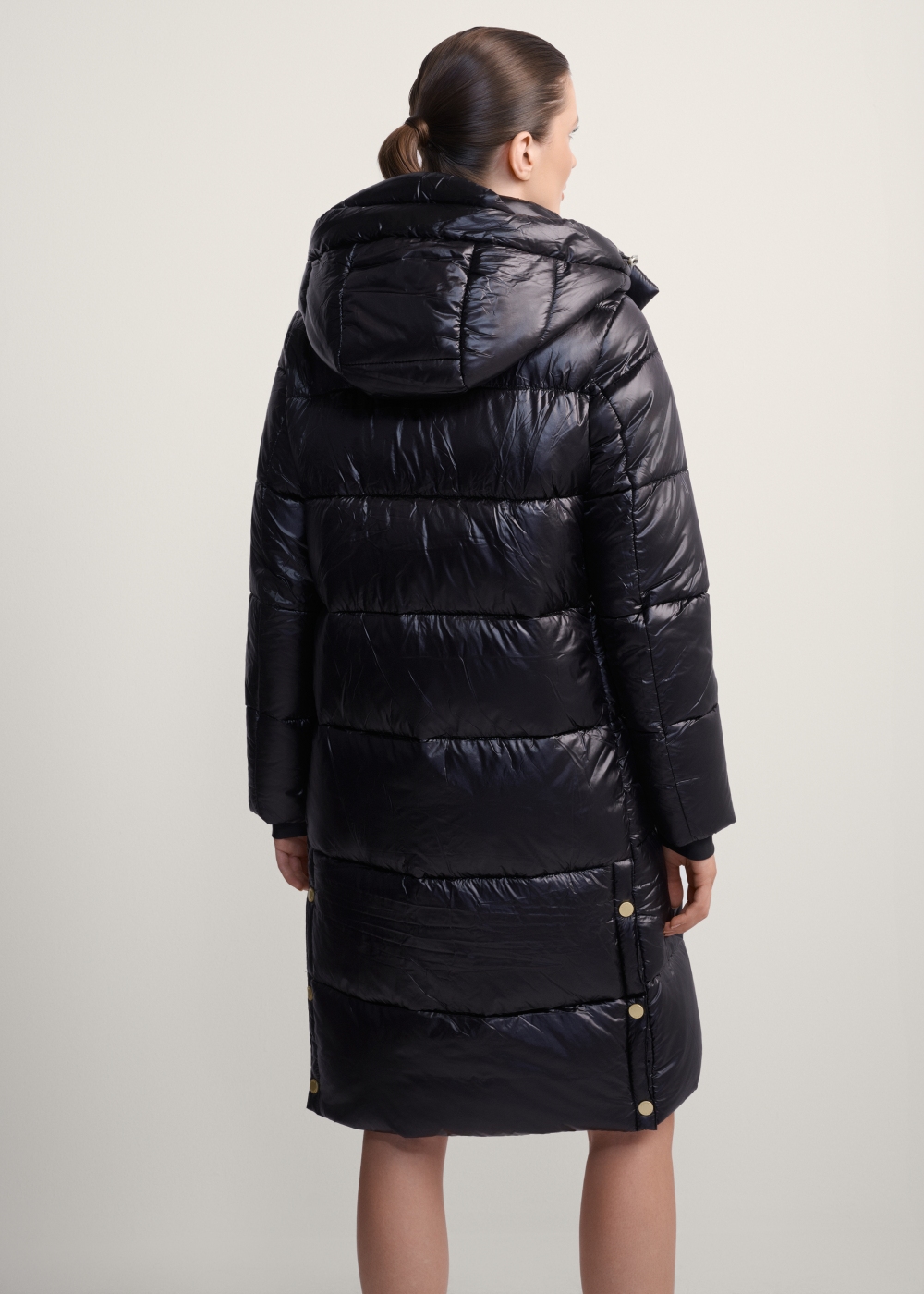 Qoo　1225 Куртка Kenzo Regular Puffer Jacket женская цвет чёрный зимняя