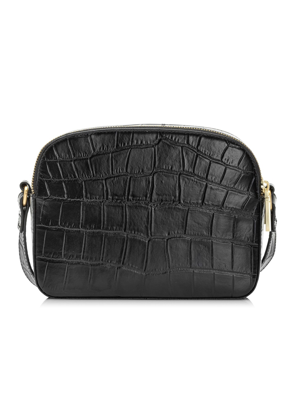 Жіноча чорна шкіряна сумка з двома відділами TORES-1097-99