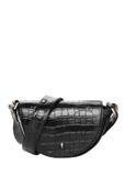 Czarna półokrągła torebka damska croco TORES-1328-9G(Z26)