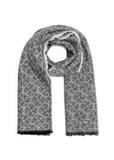 Великий сірий жіночий шарф з монограмою SZADT-0130A-91(Z25)