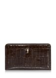 Коричневий жіночий гаманець з крокодилячої шкіри POREC-0353-90(Z24)