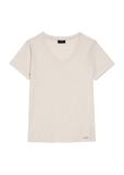 Світло-бежевий жіночий T-shirt з V-подібним вирізом TSHDT-0118B-1A(Z26)