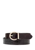 Dwustronny skórzany pasek damski croco PASDS-0332-4D(Z26)