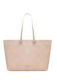 Beżowa groszkowana torebka shopper TOREC-1252-1B(Z26)