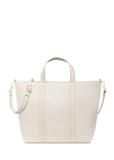 Kremowa skórzana torebka shopper TORES-1272-0B(W26)