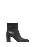 Czarne botki damskie z logotypem BUTYD-1214-99(Z26)