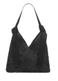 Чорна жіноча сумка з натурального волокна TOREC-1039-99(W26)