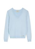 Блакитний пуловер з вирізом SWEDT-0201-7A (W26)