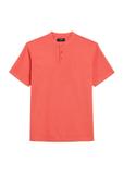 Koralowa koszulka polo męska POLMT-0061-34(W24)