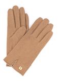 Бежеві жіночі вовняні рукавички REKDT-0027A-80(Z25)
