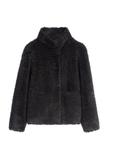 Чорне жіноче хутряне пальто FUTDP-0021B-99(Z25)