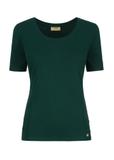 T-shirt zielony damski basic TSHDT-0114-54(Z23)