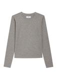 Szary bawełniany longsleeve damski LSLDT-0061-9B(Z26)