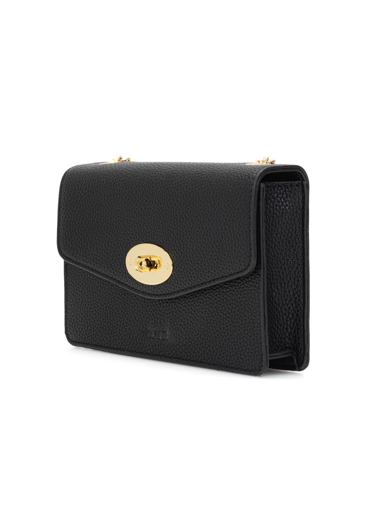 Чорна маленька жіноча сумочка TOREC-1141-9I(W26), діагональний вигляд виробу на білому фоні.