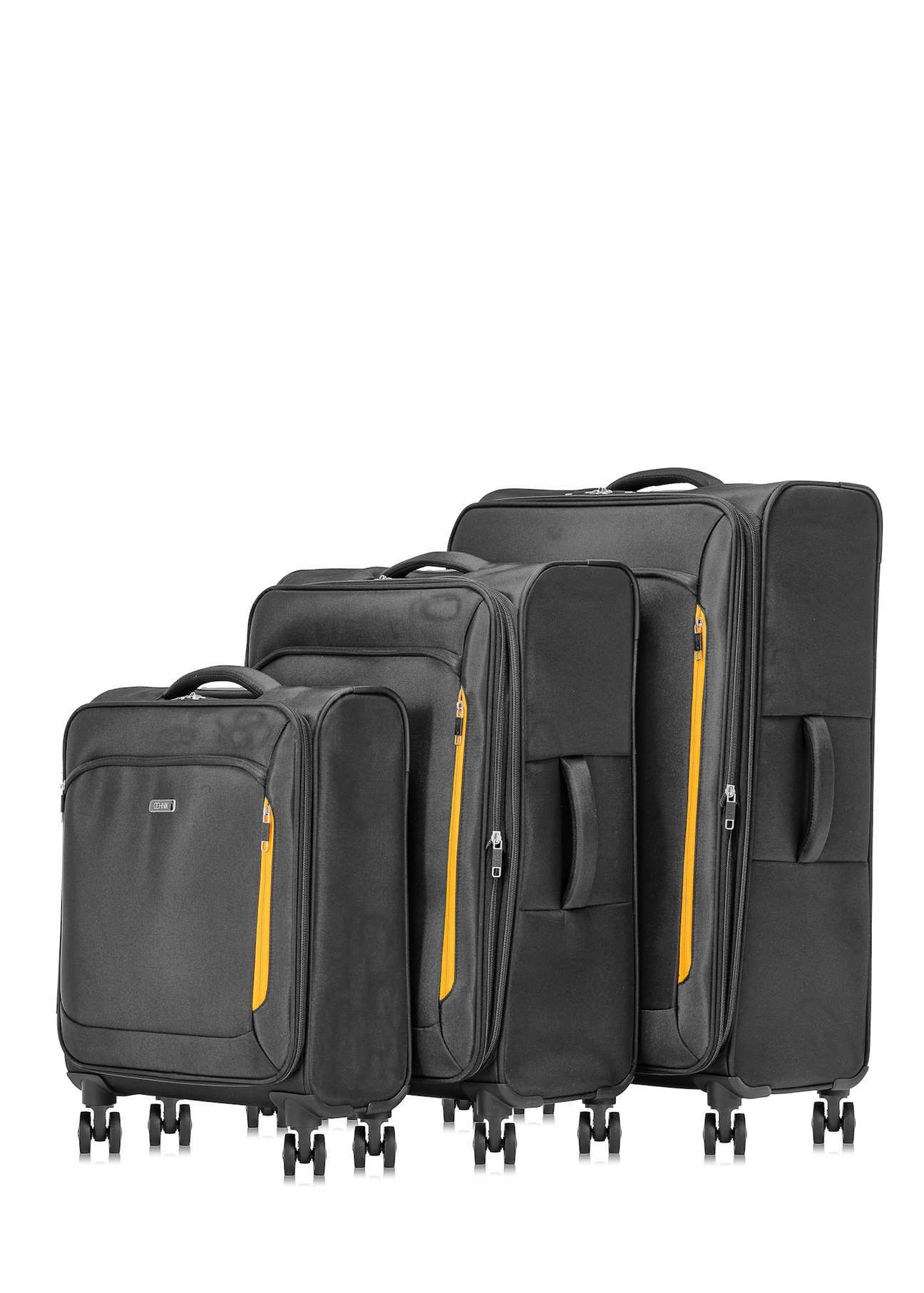 Комплект валіз на колесах 19"/24"/28" WALNY-0042-99(W25), вигляд товару на білому тлі.