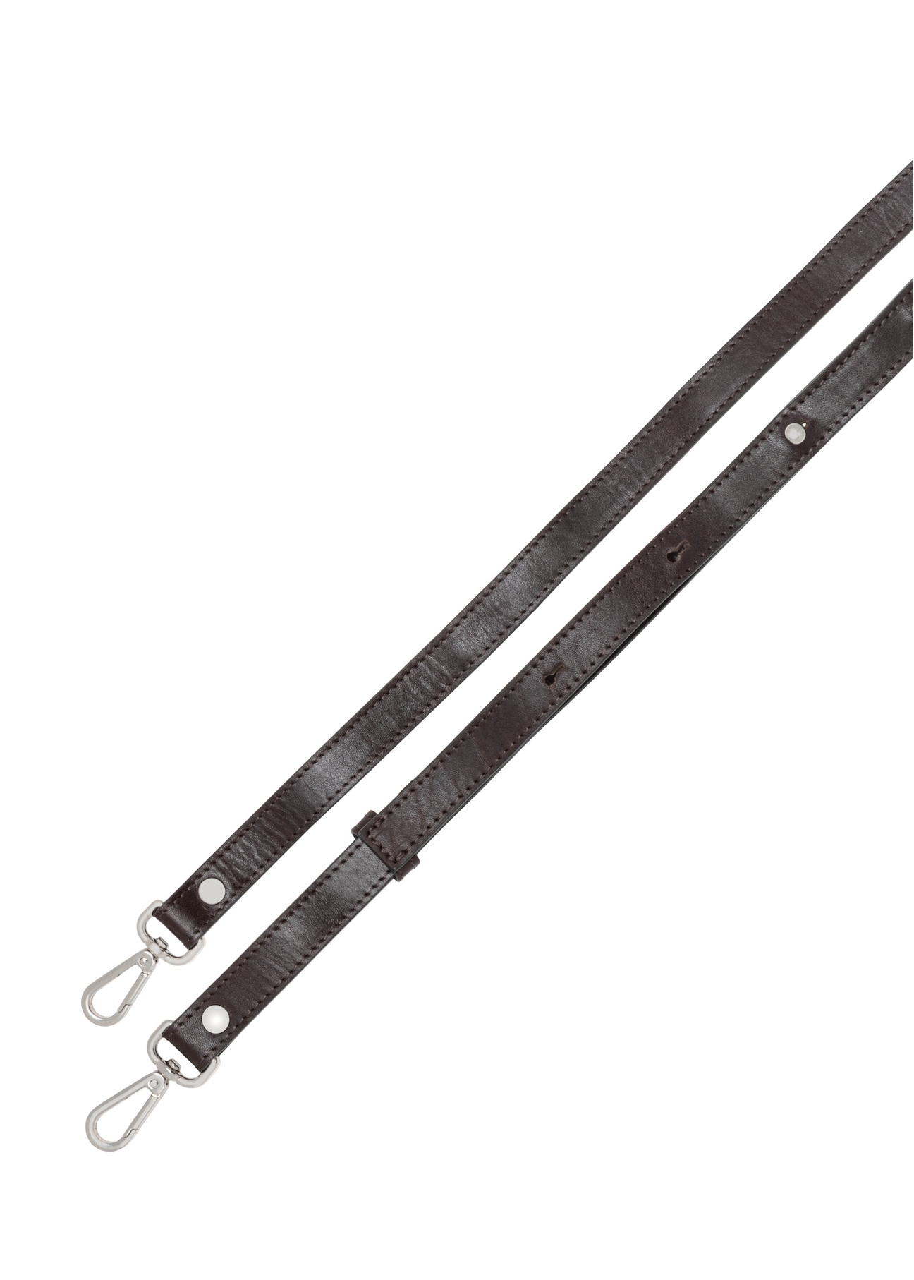 Темно-коричнева маленька шкіряна жіноча сумка TORES-1298-1H(W26), ремінець виробу на білому тлі.