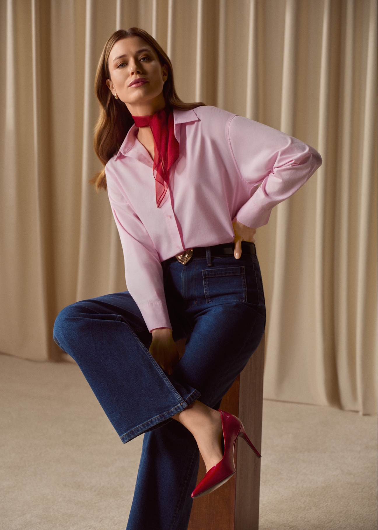 Жіночі джинсові сині штани JEADT-0014-7H(W26)