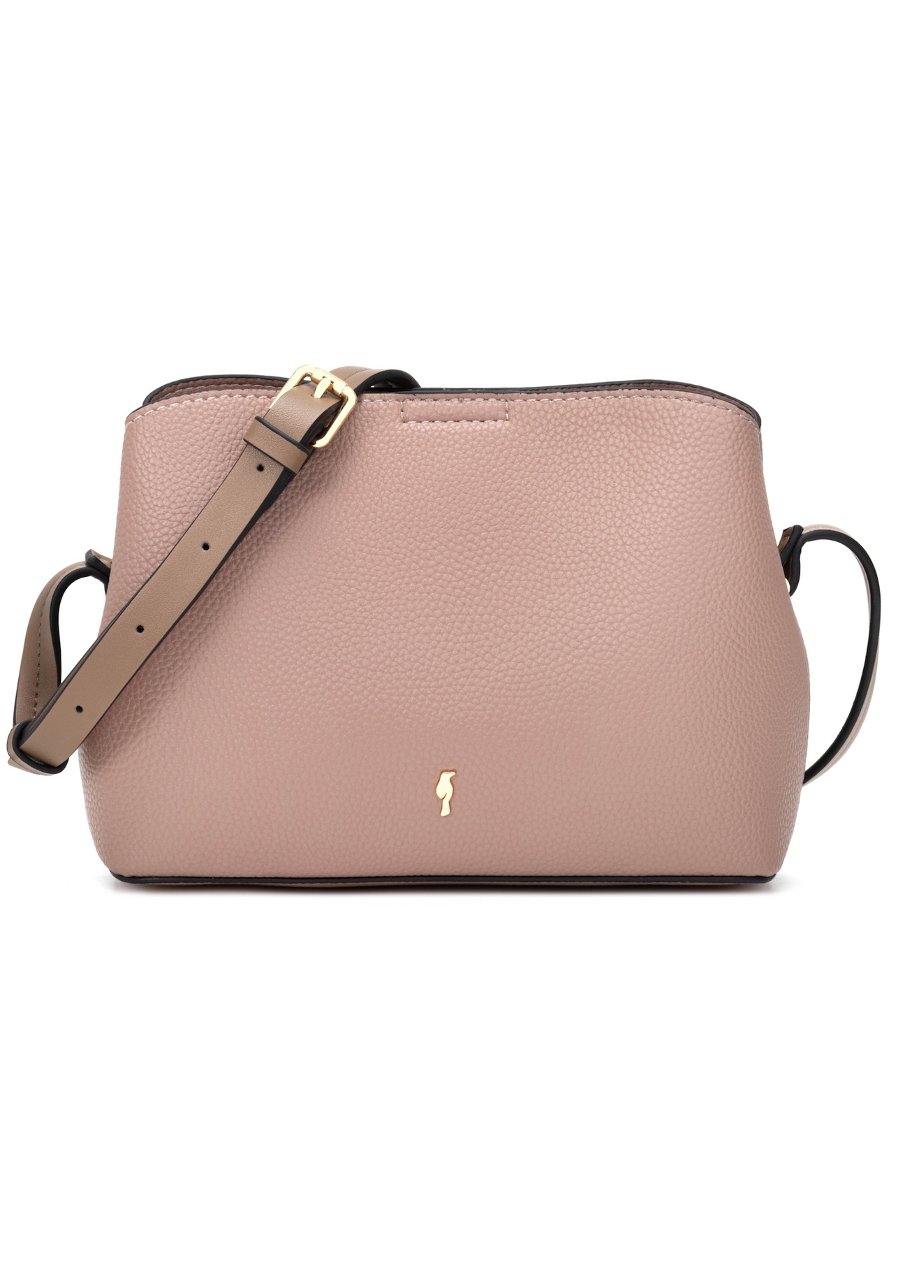 Рожева маленька жіноча сумочка TOREC-0768-5A(W26), вигляд виробу спереду на білому тлі.