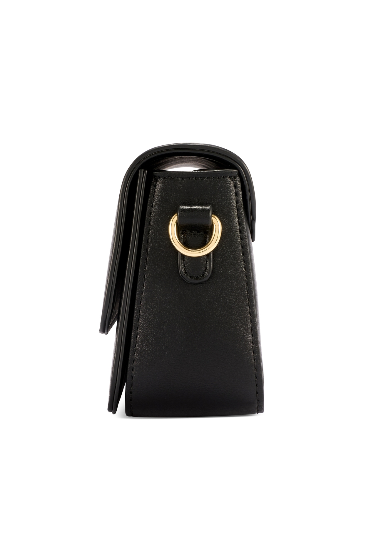 Маленька чорна жіноча сумочка TOREC-1171-99(W26), вигляд виробу збоку на білому фоні.