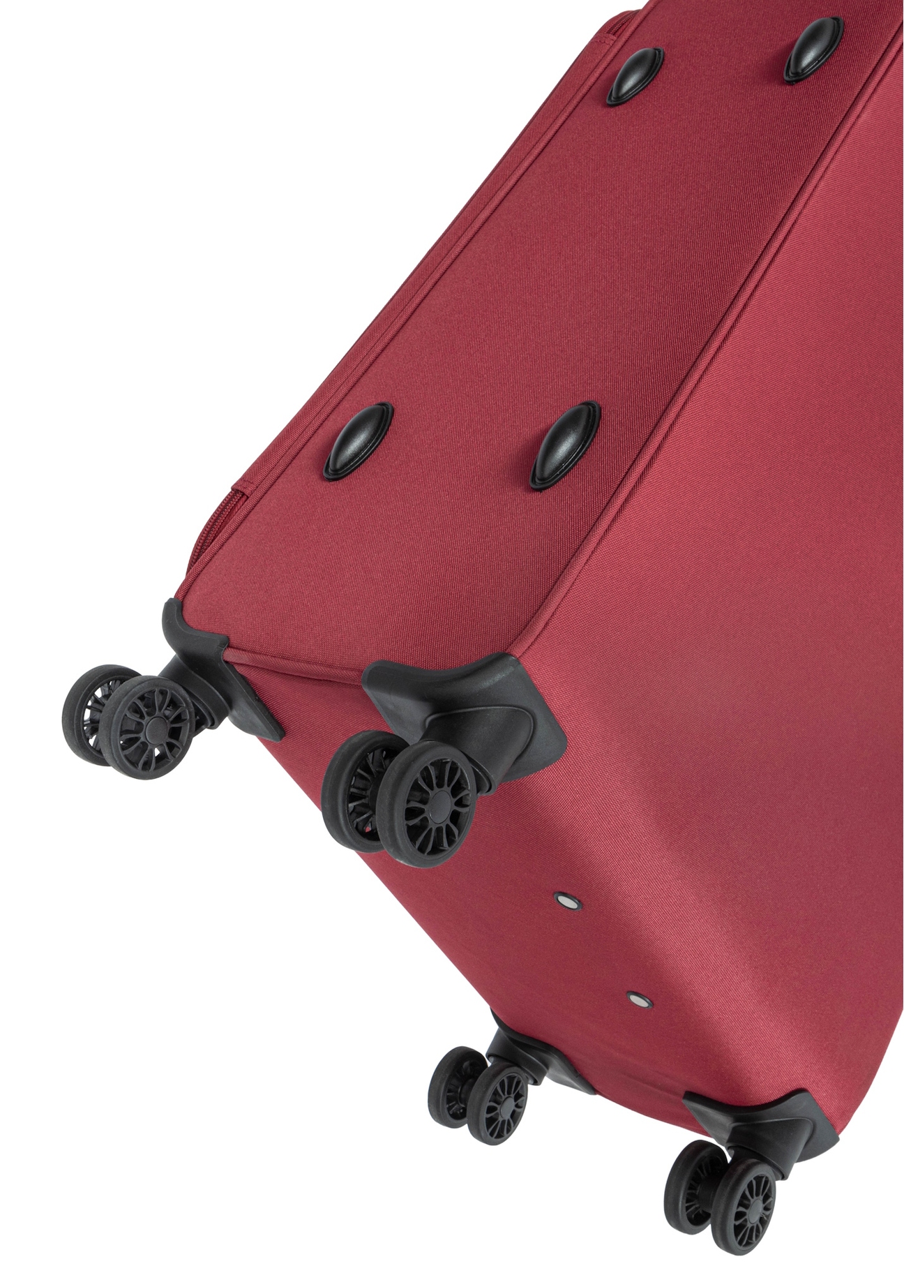 Велика валіза на колесах WALNY-0045-4B-28(W26), вигляд виробу на колесах на білому фоні.