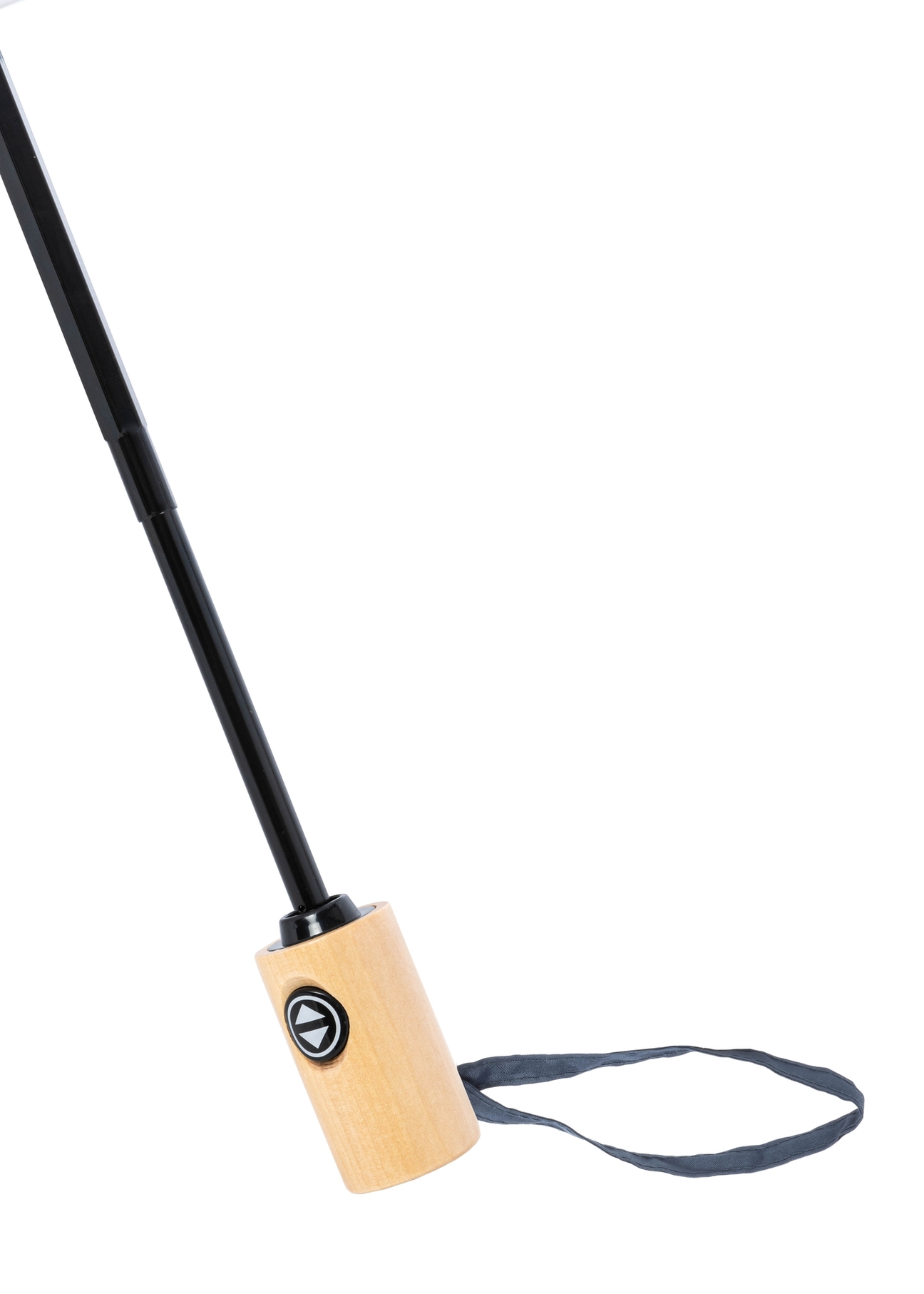 Темно-синя складна жіноча парасолька PARSD-0034-7D(W26), вигляд ручки виробу на білому фоні.