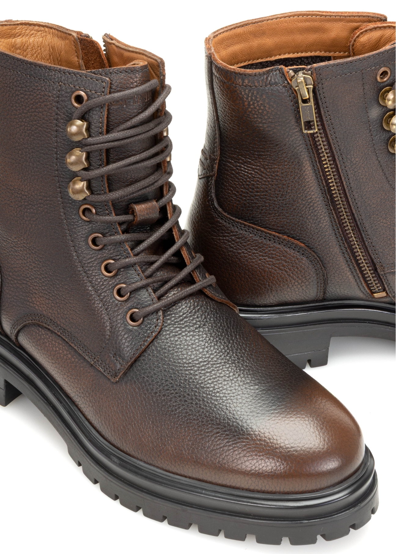 Коричневі шкіряні чоловічі черевики BUTYM-0518-09(Z25)