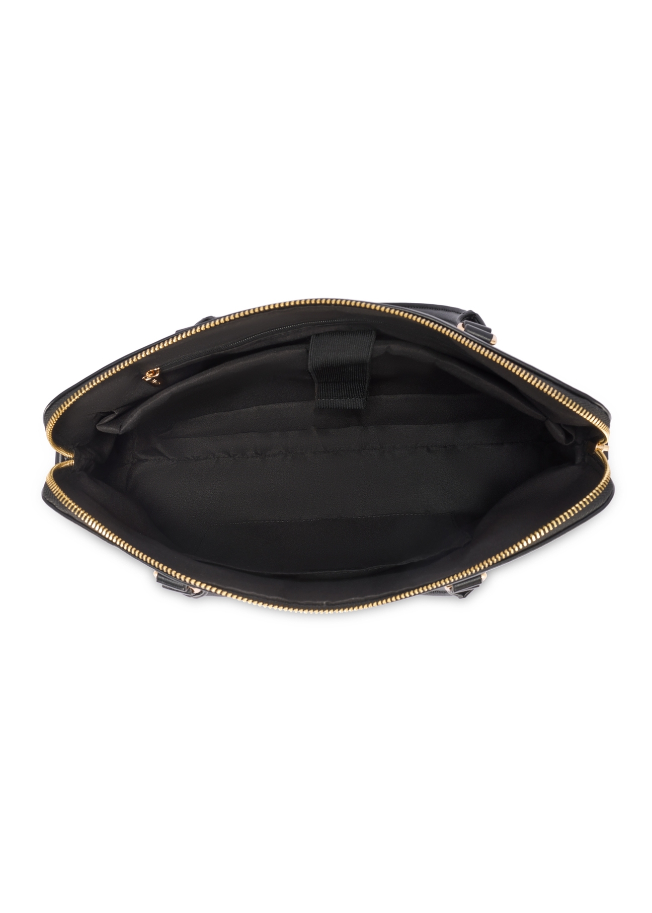 Чорна жіноча сумка для ноутбука TOREC-1130-99(W26), вигляд виробу всередині на білому тлі.