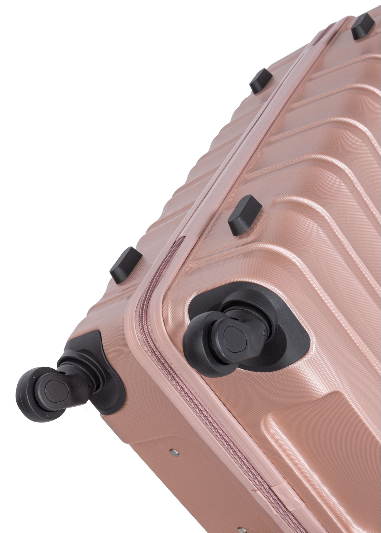 Велика валіза на колесах WALAB-0081-5X-28(W26), вигляд виробу на колесах на білому фоні.