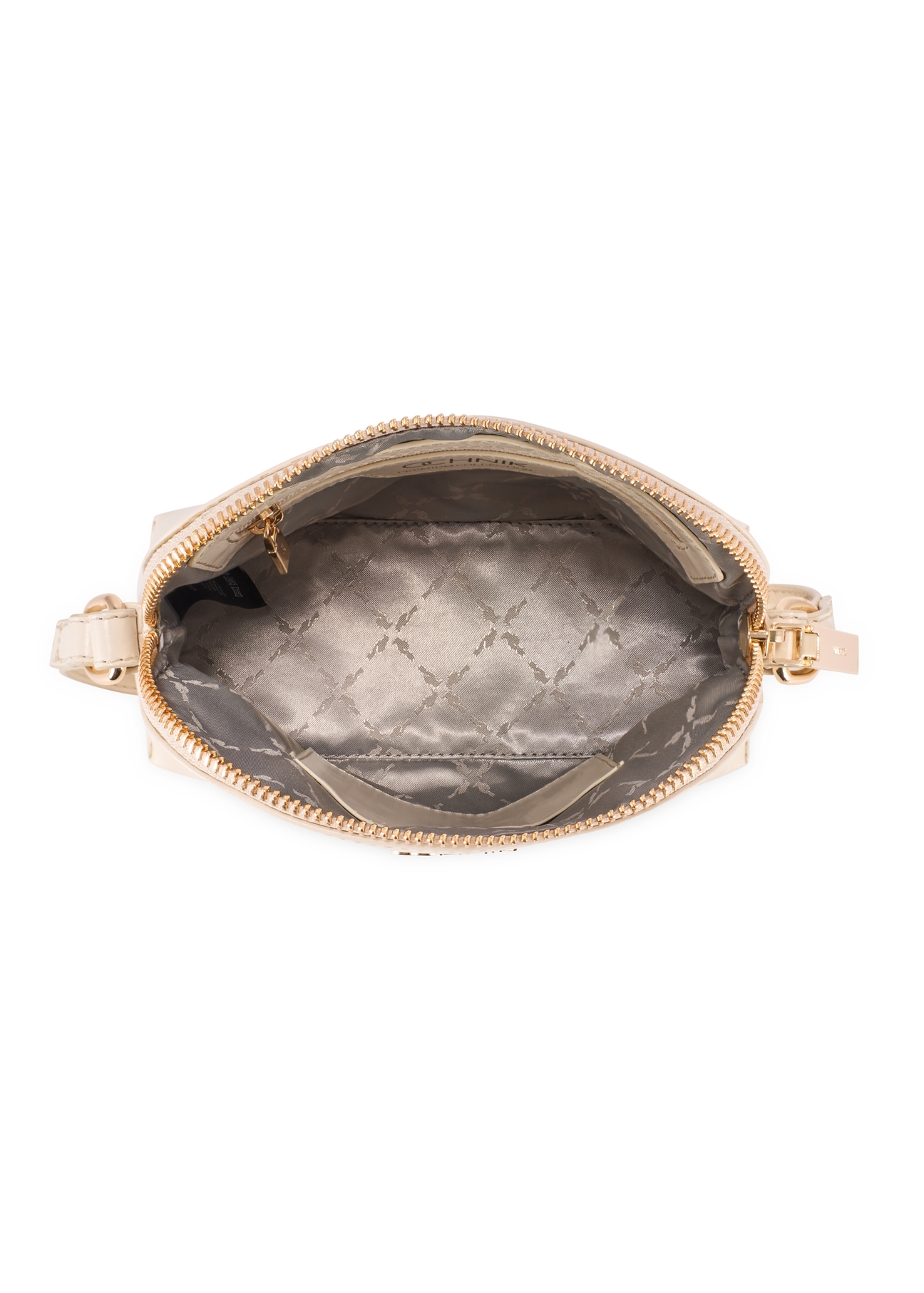 Kremowa mała skórzana torebka damska TORES-1296-0B (W26)