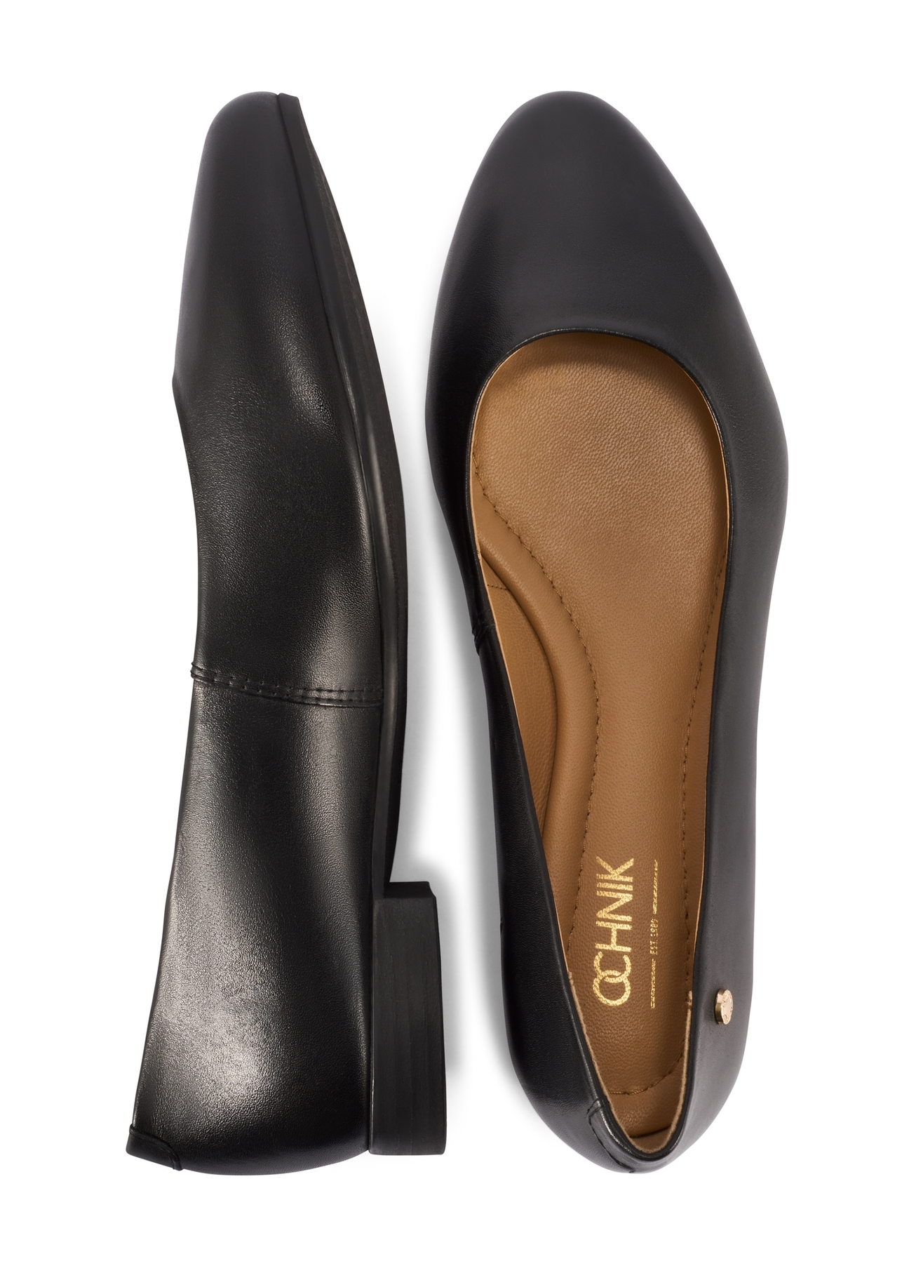 Жіночі чорні шкіряні балерини BUTYD-1049B-99(W26)