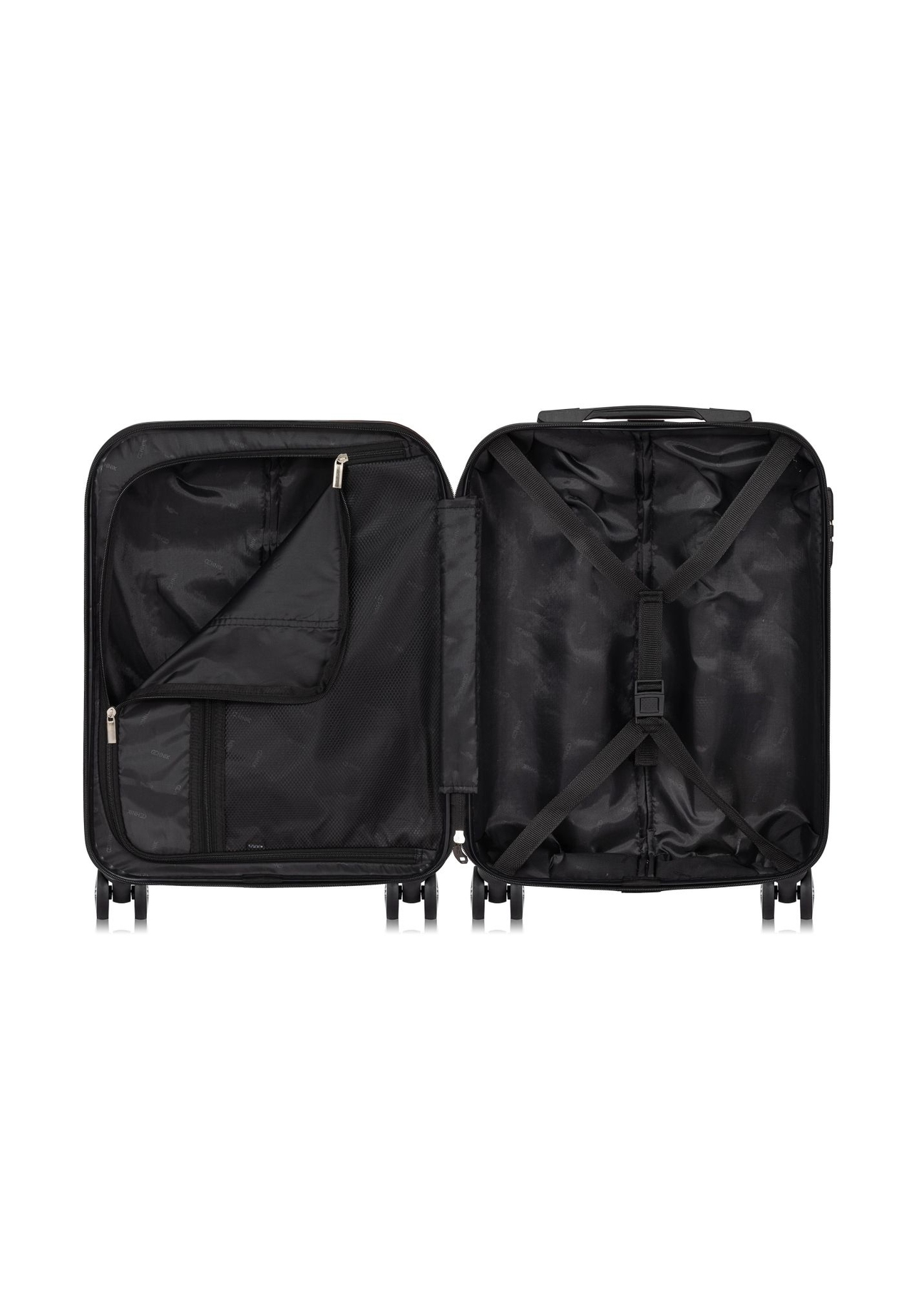 Маленька валіза на колесах WALPC-0012-7C-19(W26), вигляд виробу всередині на білому тлі.