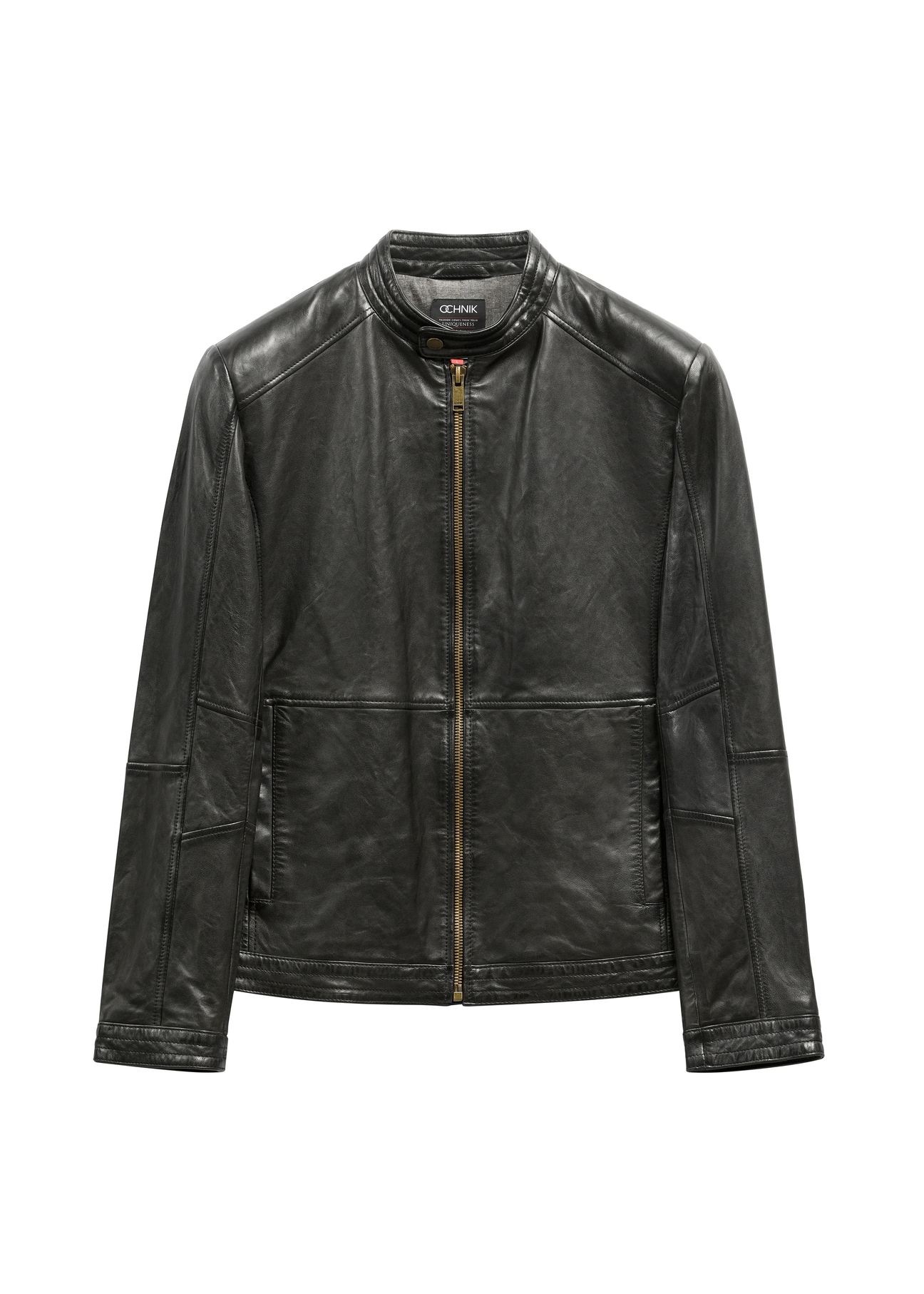 Класична чоловіча шкіряна куртка KURMS-0297-99(KS)