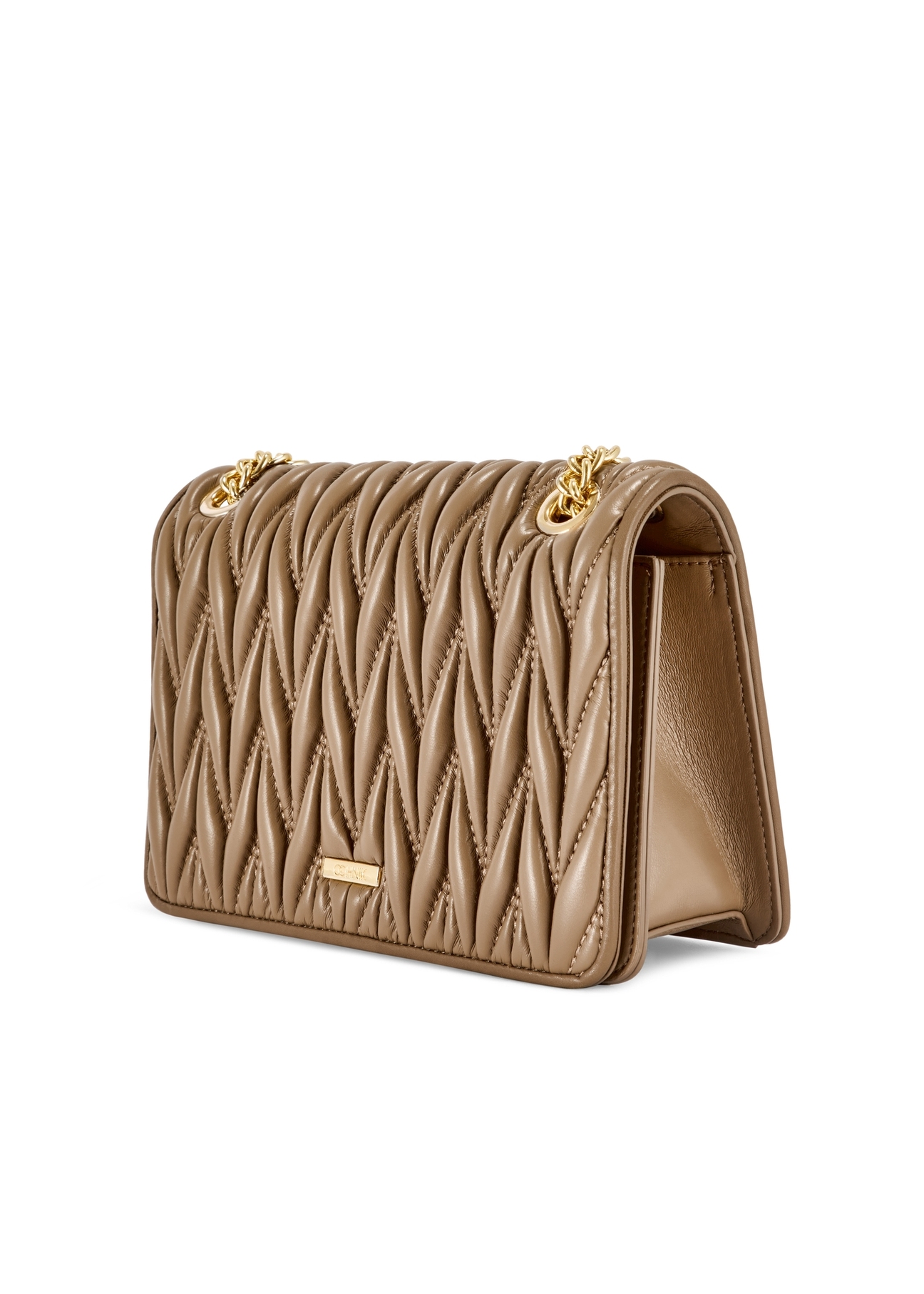 Жіноча бежева сумка з ланцюжком TOREC-1102-24(Z25)