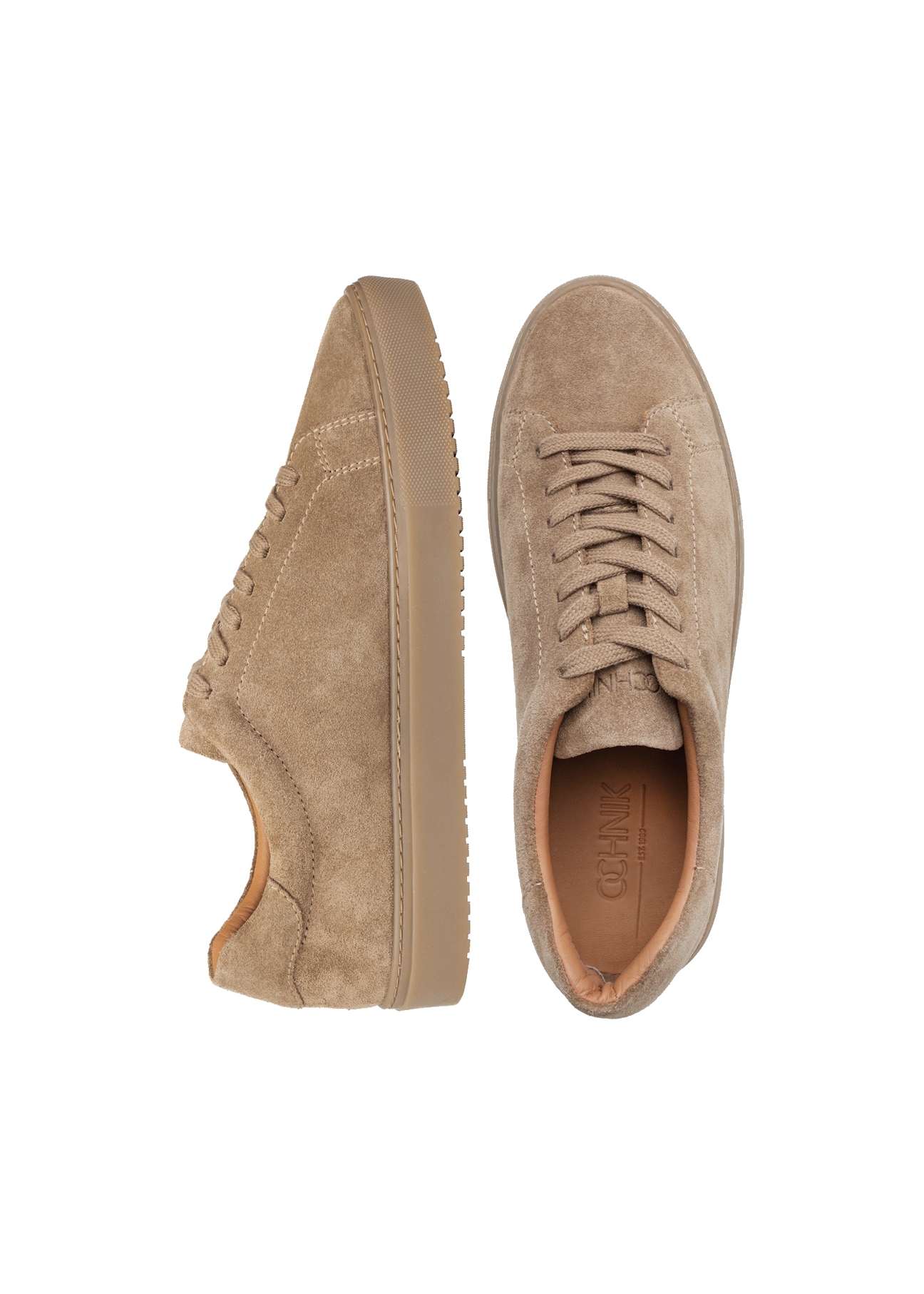 Чоловічі шкіряні кросівки холодного бежевого кольору BUTYM-0503A-1K(W26)