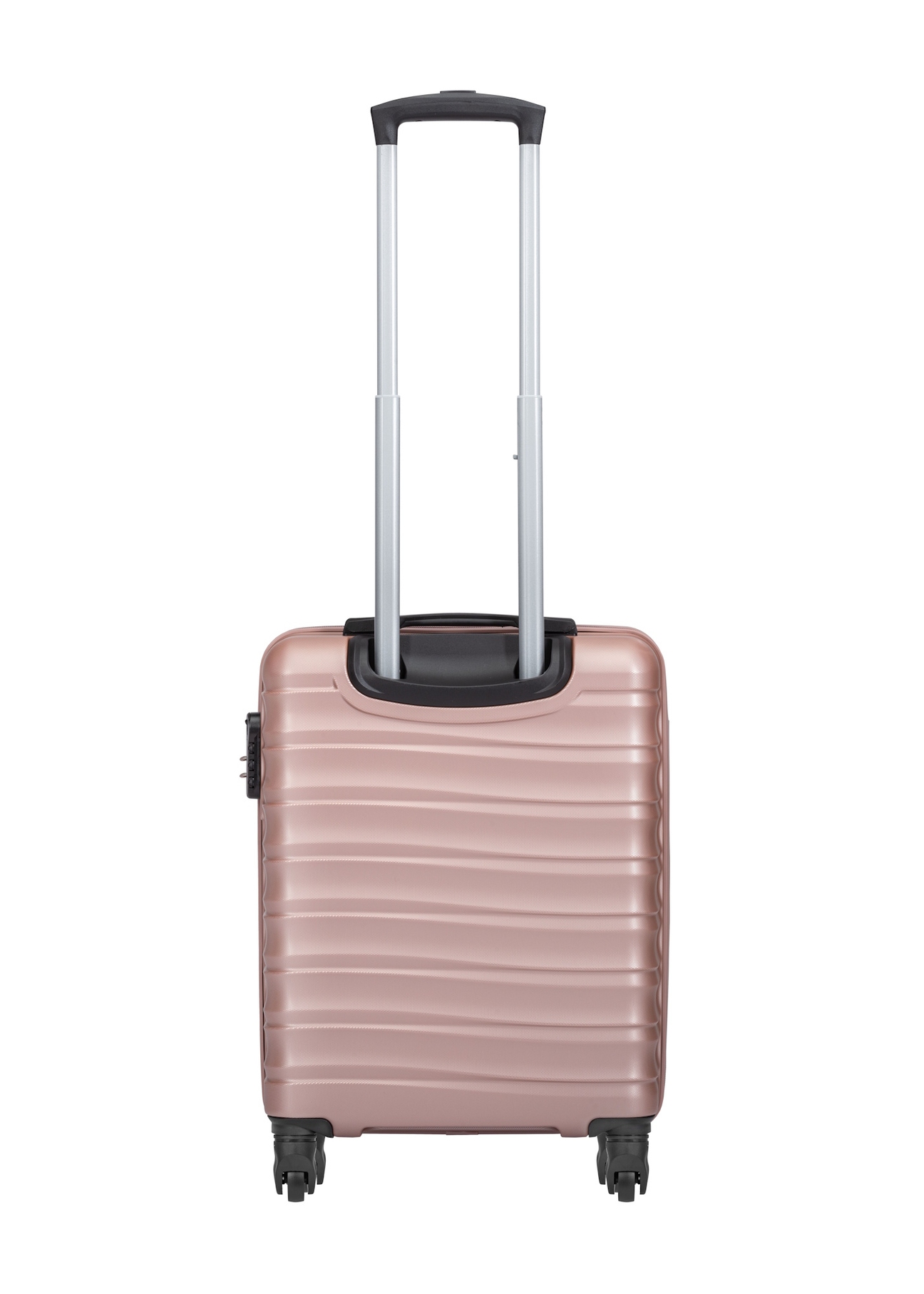 Маленька валіза на колесах WALAB-0081-5X-19(W26), вигляд виробу ззаду на білому фоні.