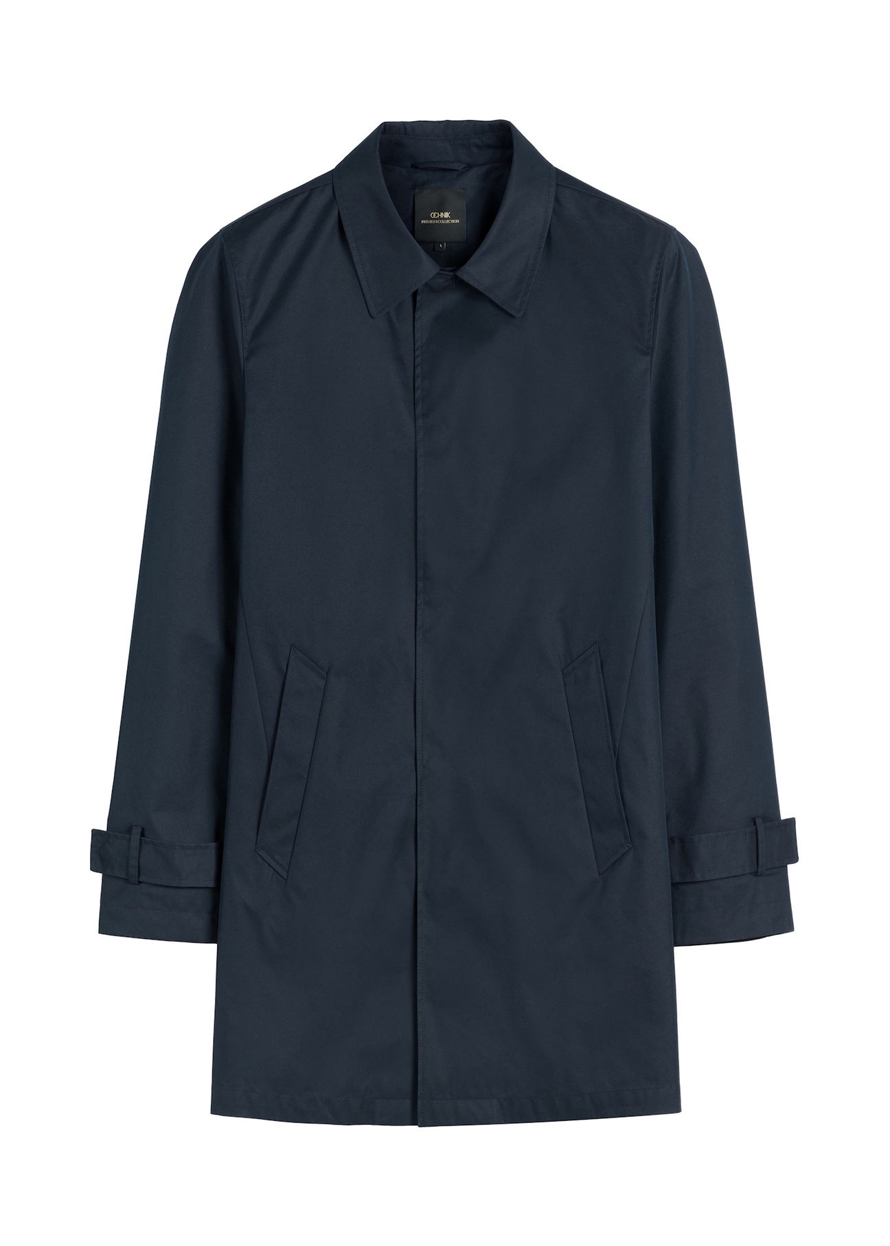 Чоловіча темно-синя утеплена куртка KURMT-0408-7D(W26), вигляд виробу спереду на білому тлі.