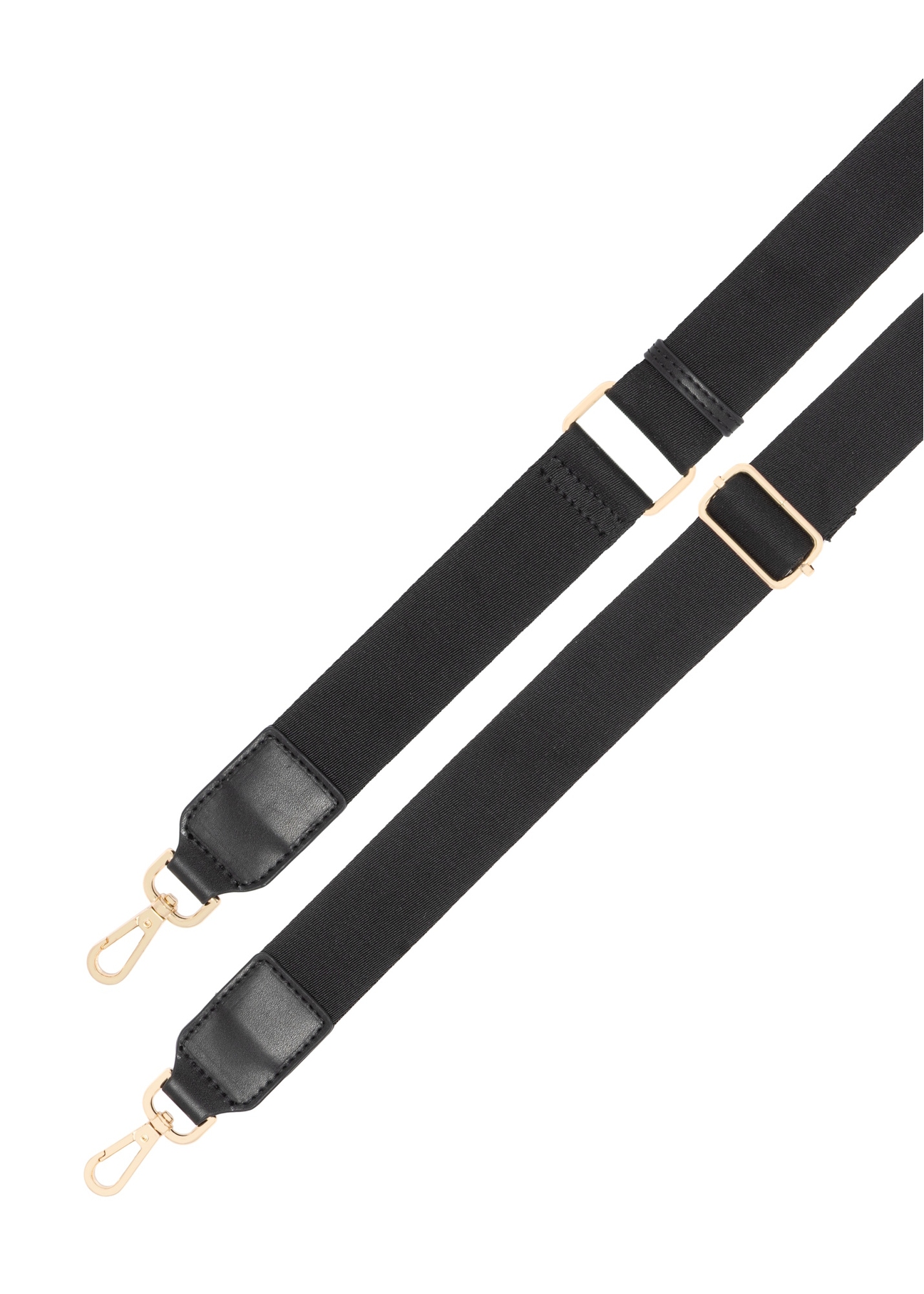 Чорна бавовняна жіноча сумка TOREN-0332-99(W26), вигляд виробу з ремінцем на білому фоні.