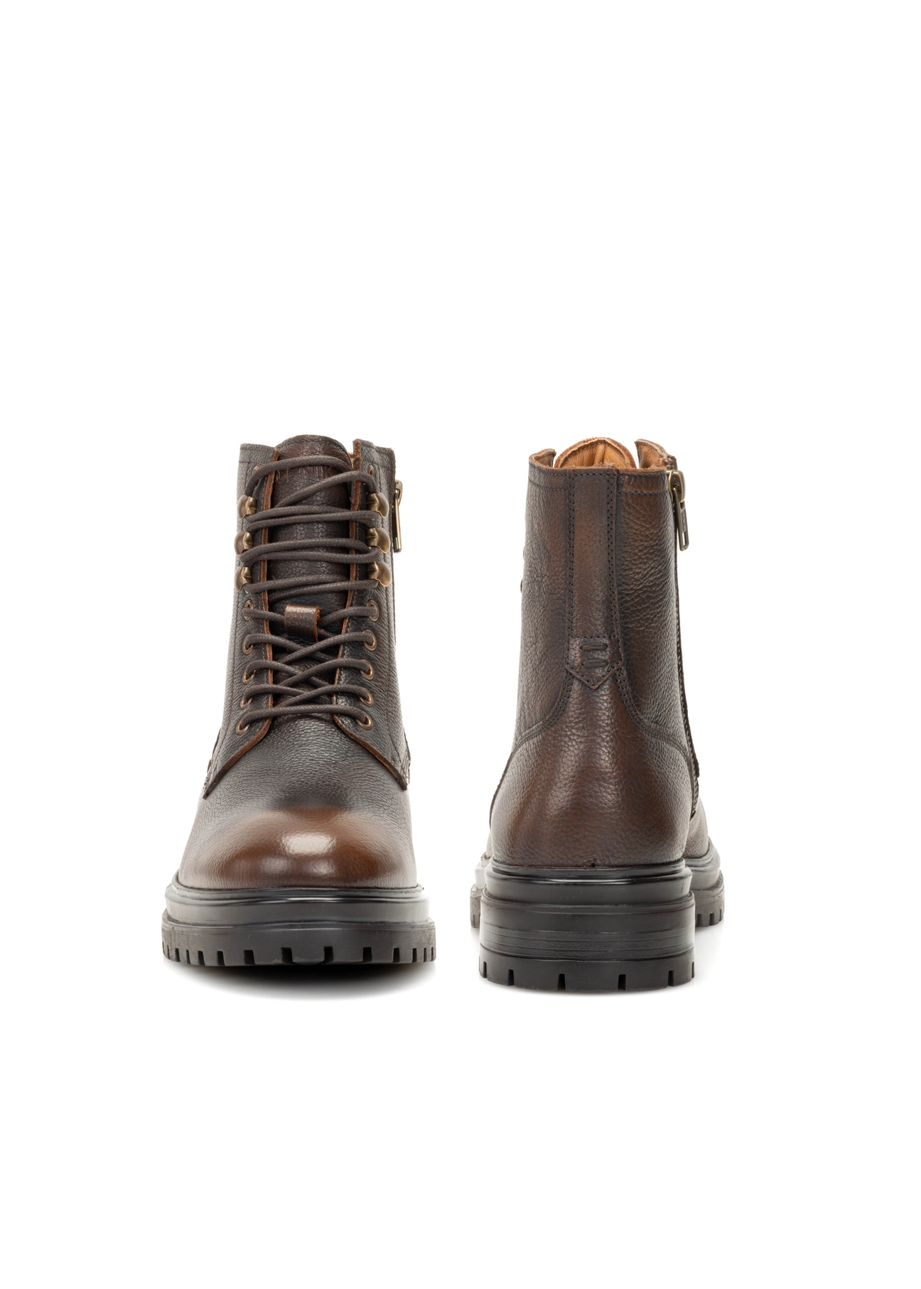 Коричневі шкіряні чоловічі черевики BUTYM-0518-09(Z25)