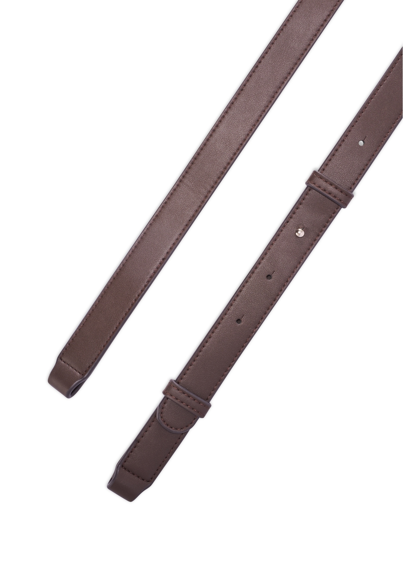 Коричнева шкіряна жіноча сумка-месенджер TORES-1253-1I(W26), вигляд виробу з ремінцем на білому фоні.