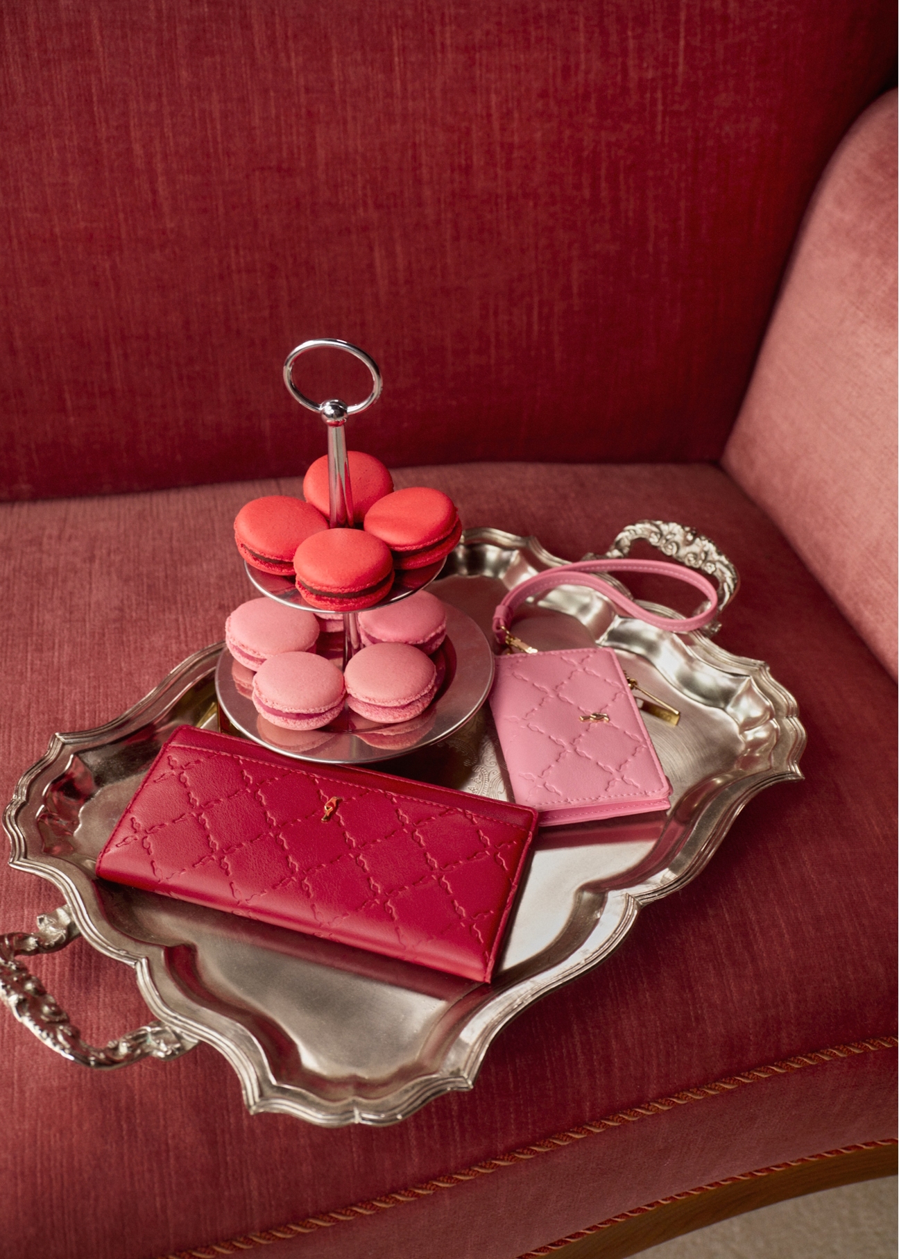 Czerwony duży portfel damski POREC-0406-4B(W26)