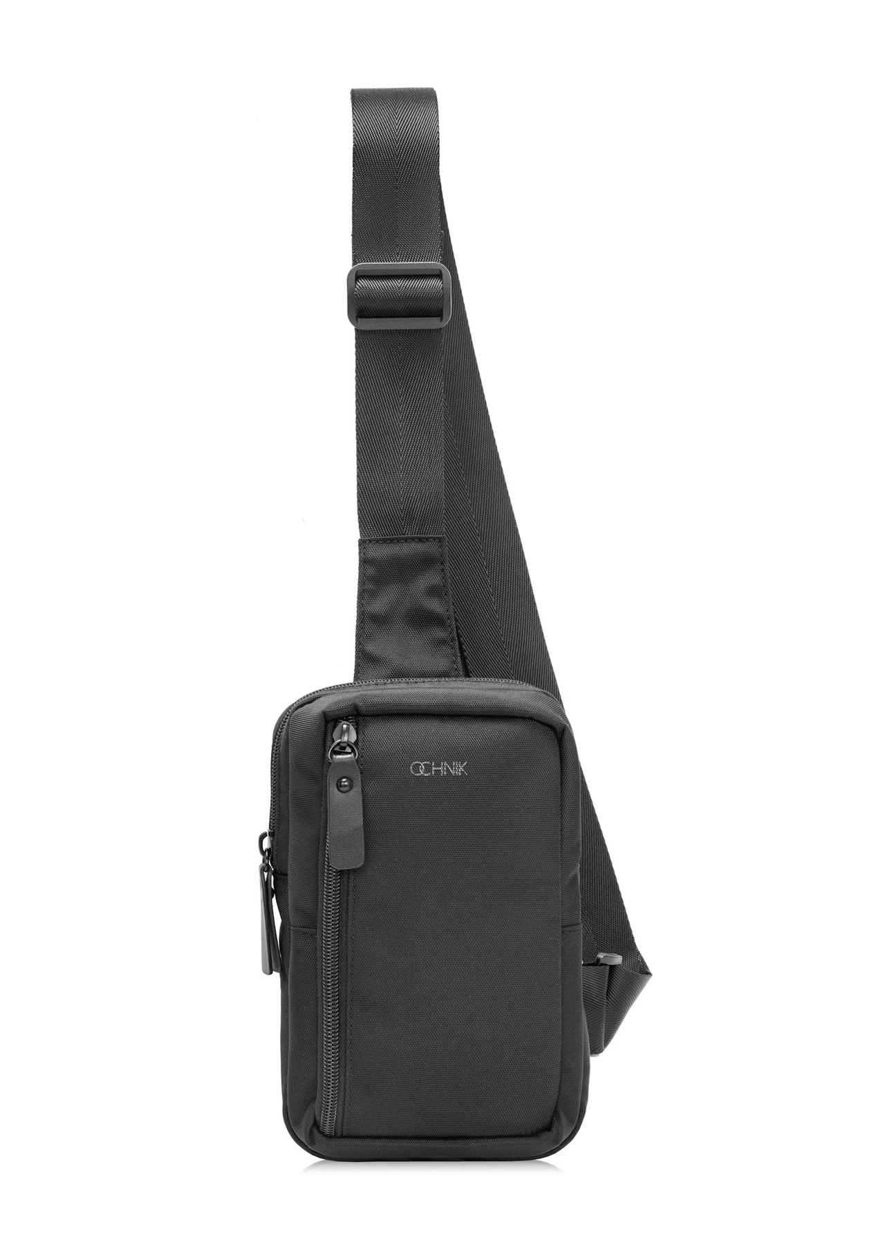 Чорна маленька чоловіча сумка TORMN-0390-99(W26), вигляд виробу спереду на білому тлі.