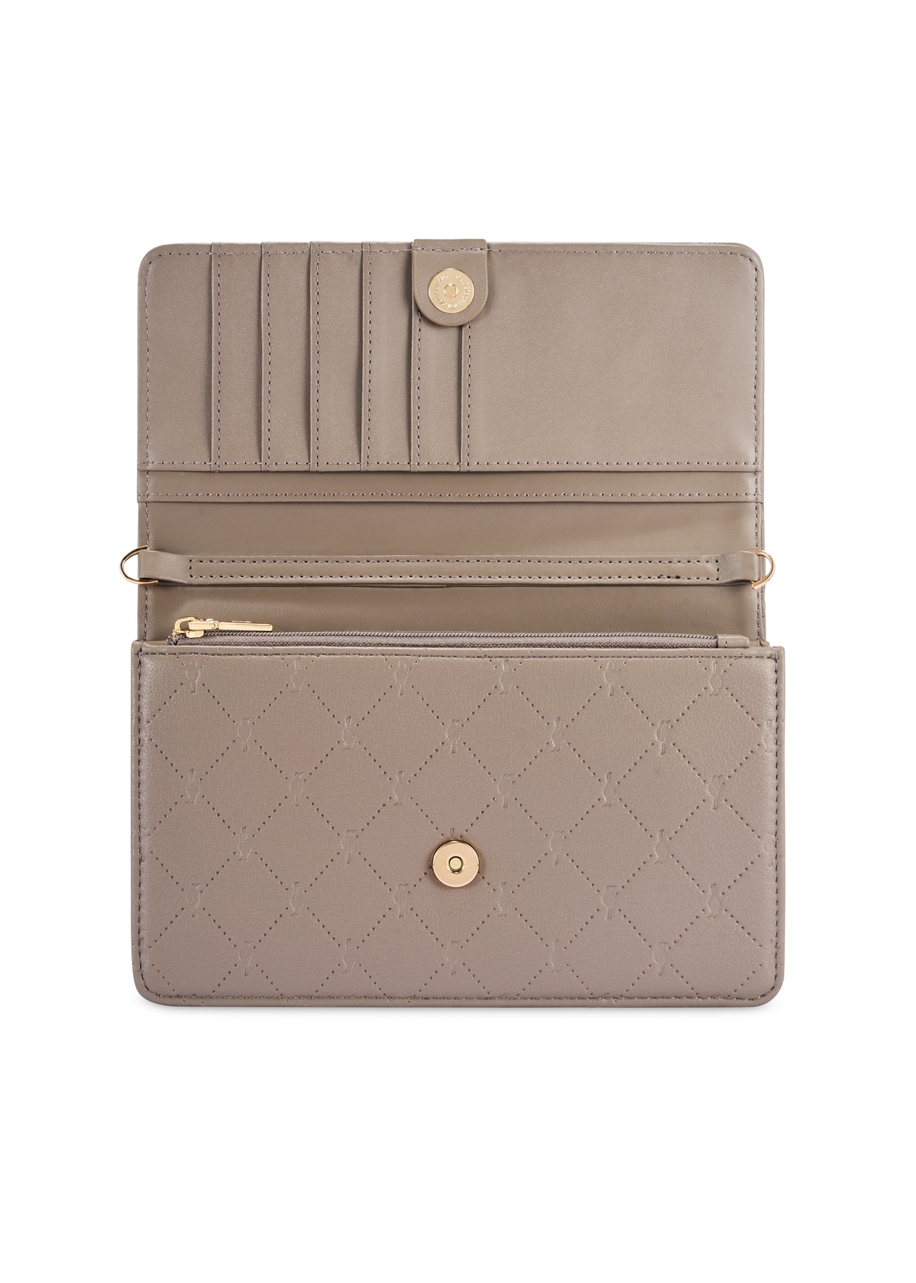 Маленька жіноча сумочка холодного коричневого кольору TOREC-1178-1K(W26), вигляд виробу спереду на білому тлі.