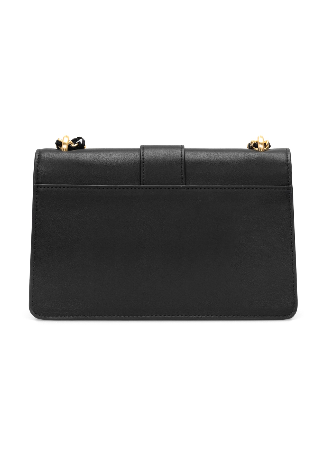 Чорна жіноча сумка-месенджер TOREC-1137-99(W26), вигляд виробу зі зворотного боку на білому фоні.