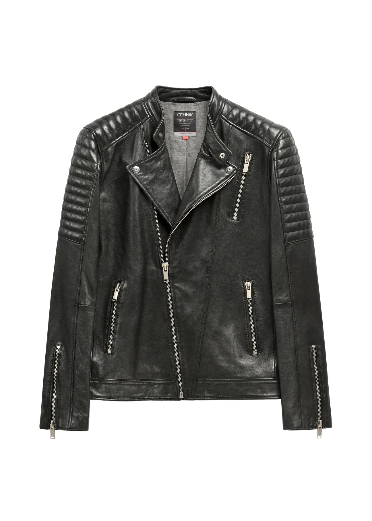 Шкіряна чоловіча косуха KURMS-0179L-99(KS)