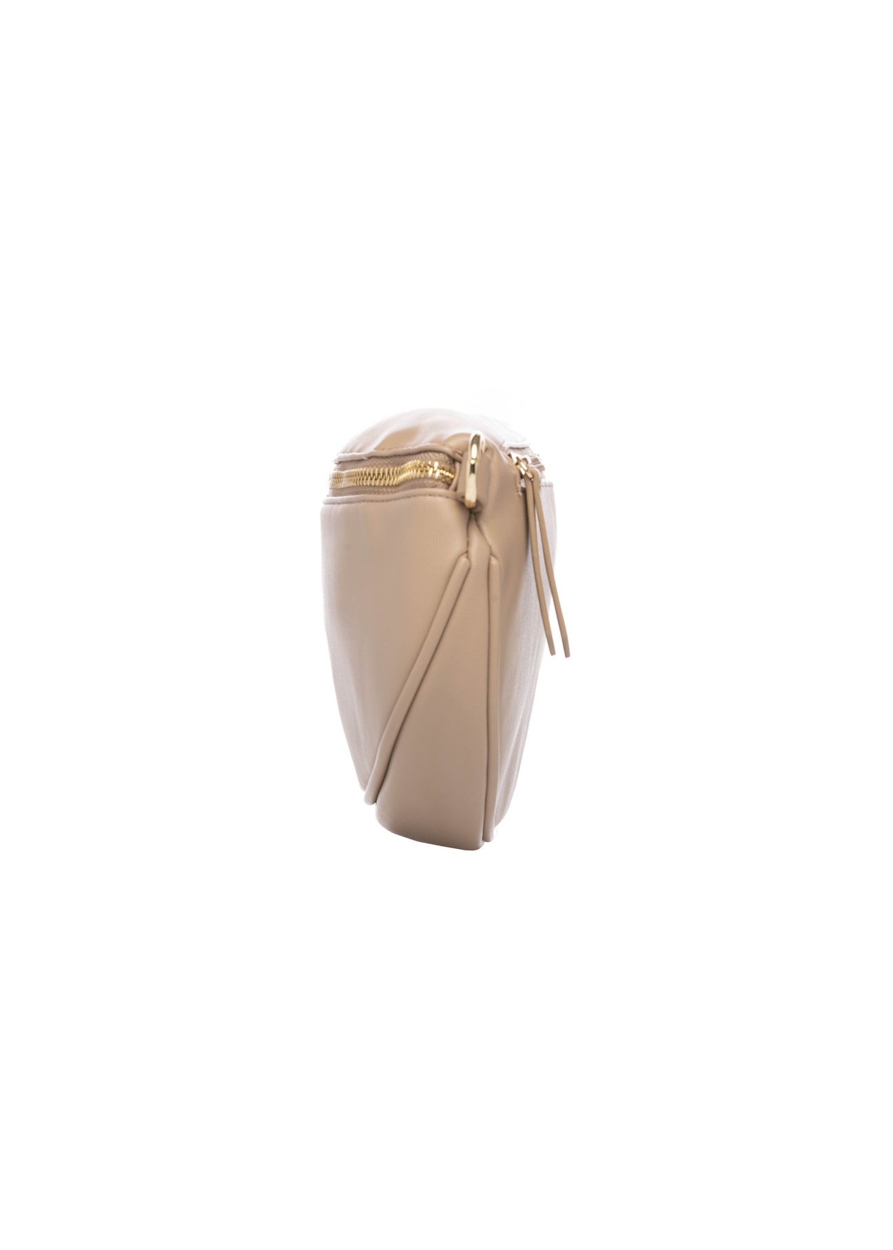 Бежева жіноча поясна сумка TOREC-1191-1B(W26), вигляд виробу збоку на білому фоні.