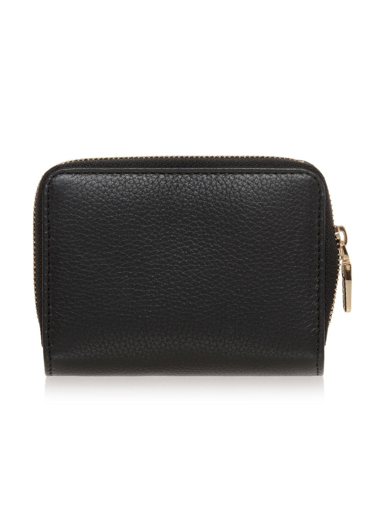 Mały czarny skórzany portfel damski PORES-0833-99(W23)-02